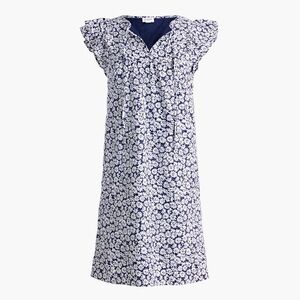 NWT J. Crew Printed Flutter-Sleeve Mini Dress Ditsy Floral Spring Summer Boho